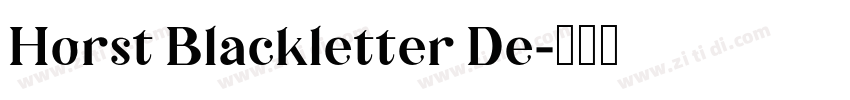 Horst Blackletter De字体转换
